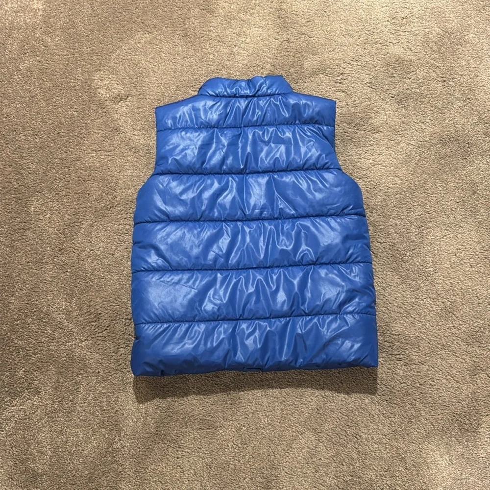 Calvin Klein Puffer Vest SIZE 6 Blue Quilted Zip Up Lightweight Kids Jacket